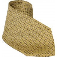 Corbata 100% seda estampada,firma " LAMBERTTI Italy",amarilla